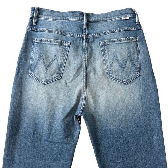 Mother The Shady Pleated High Rise Ankle Fray Jean in Narrow Escape Size 32 - Picture 4 of 8